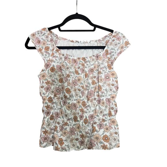 Abercrombie Kids Girls Off the Shoulder Floral Short Sleeve Top Size 13/14 - Picture 1 of 10